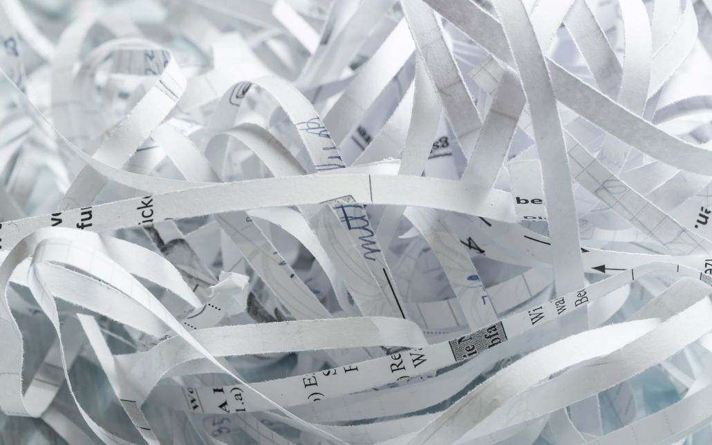 Pile Of Shredded Paper